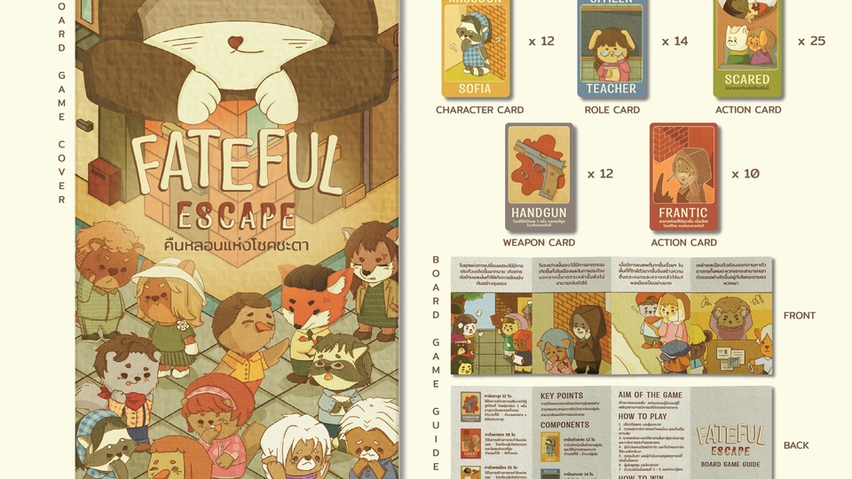 รับออกแบบบอร์ดเกม Fateful Escape เกมกระดานน่าเล่น