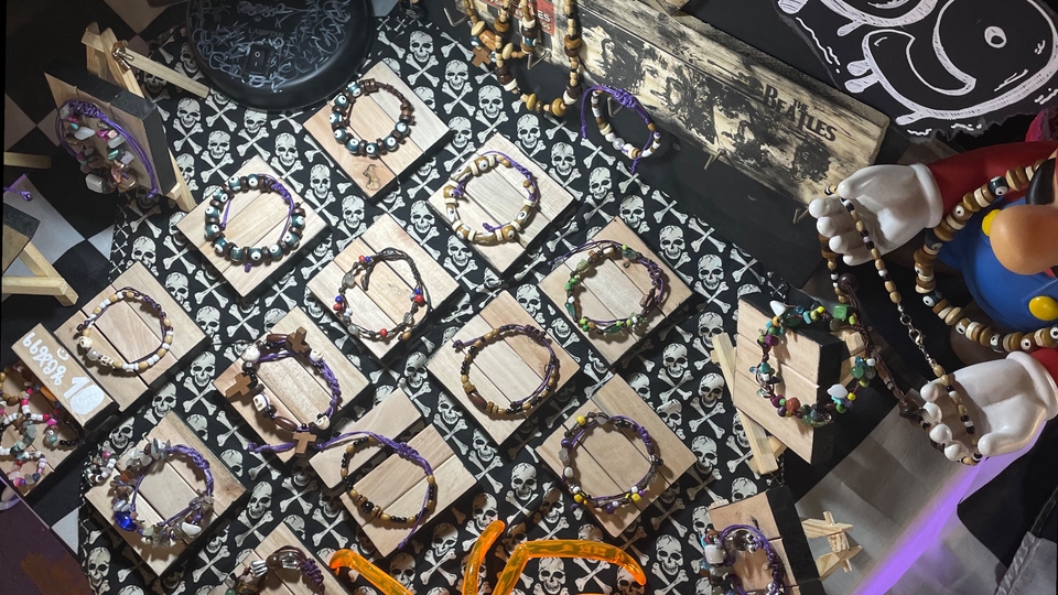 รับร้อยลูกปัดสร้อยคอ สร้อยข้อมือข้อเท้า/เลือกประเภทเชือกได้มีเชือกเทียนและเส้นเอ็นใสสามารถบรีฟงานได้