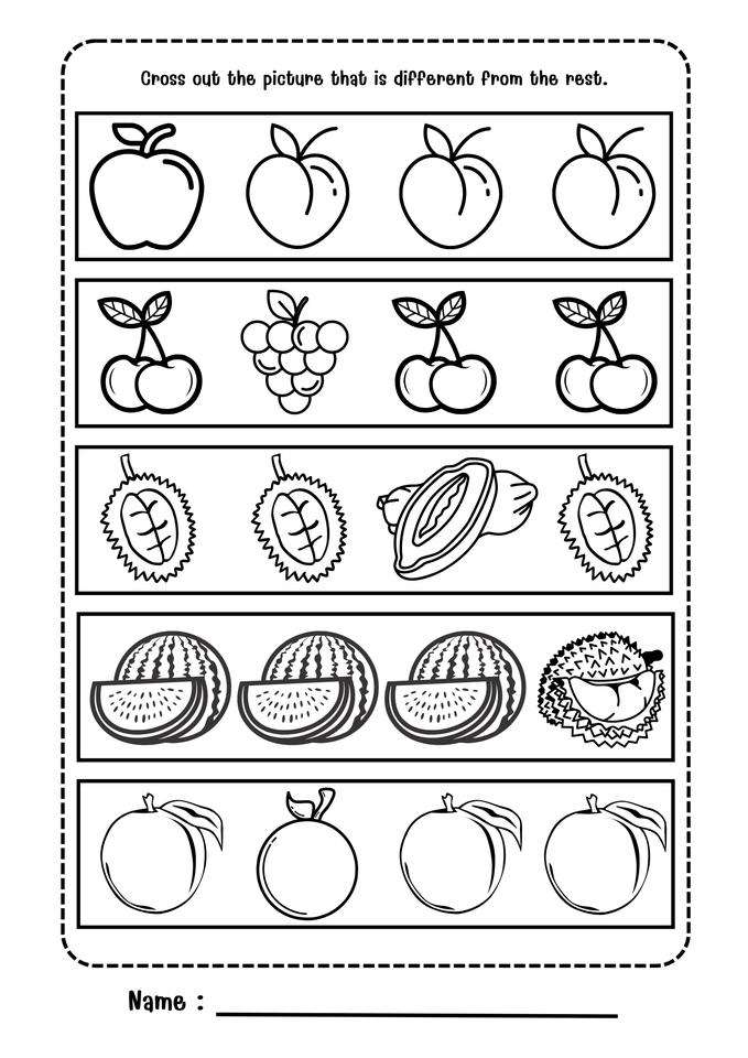ทำสื่อการสอน - ใบงานสำหรับอนุบาล - 4