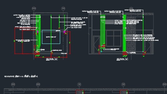 เขียนแบบ Section ส่วนขยายห้องพิเศษ 