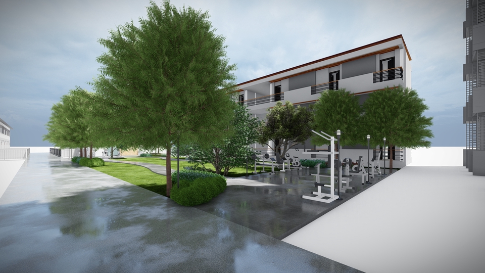 รับจัดสวน ออกแบบภูมิทัศน์สวย สวนหน้าอาคาร จัดสวนงบน้อย