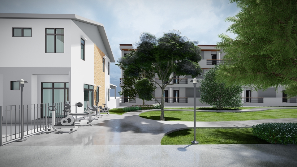 รับออกแบบภูมิทัศน์สวยงาม จัดสวนบ้านพักอาศัย สไตล์โมเดิร์น