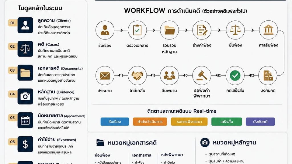 ระบบบริหารสำนักงานทนายความ Law Firm Management System