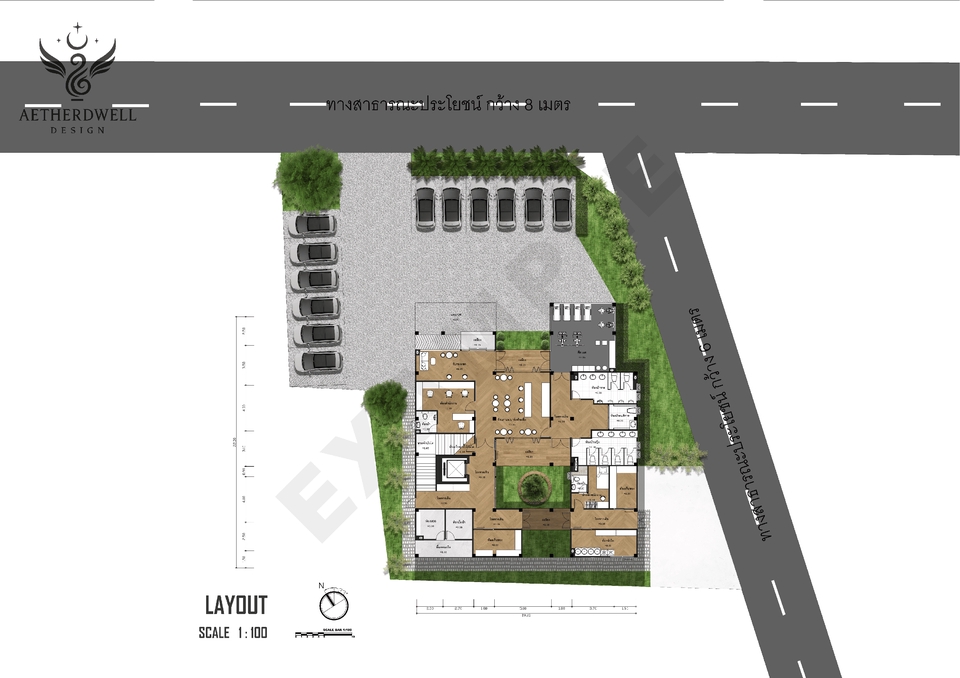 ออกแบบแปลน - รับลงสี Artwork Layout Plan/Master Plan/Plan ภายใน,ภายนอก/ Plan Landscapesสำหรับ Presentation  - 5