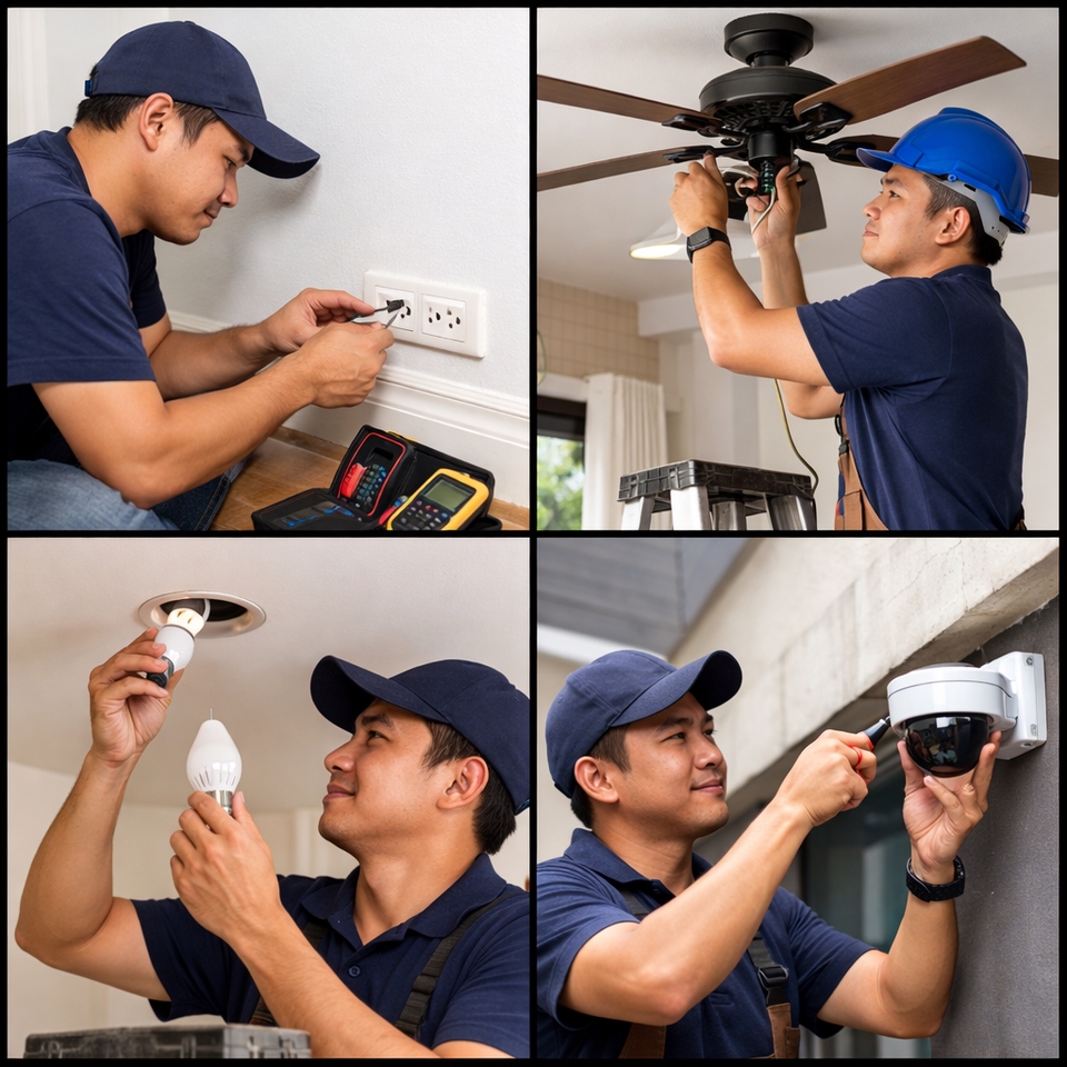 หาช่างไฟฟ้า หาช่างไฟฟ้าภายในบ้าน บริการเดินสายไฟ ติดตั้งไฟ ปลั๊กไฟ ซ่อมแซมระบบไฟฟ้า เปลี่ยนหลอดไฟ ติดตั้งกล้องวงจรปิด ช่างไฟมืออาชีพ แก้ไขปัญหาไฟฟ้ารั่ว ไฟดับ ไฟช็อต บริการรวดเร็ว ช่างไฟฟ้ากรุงเทพ ช่างไฟฟ้าใกล้ฉัน