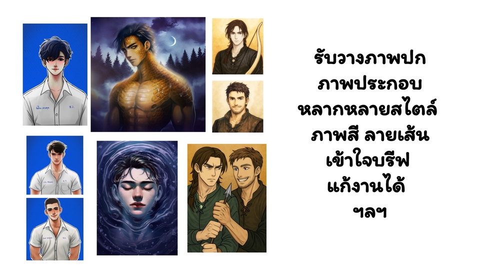 รับวาดภาพ Digital Paint ปกนิยาย ภาพประกอบ อื่น ๆ