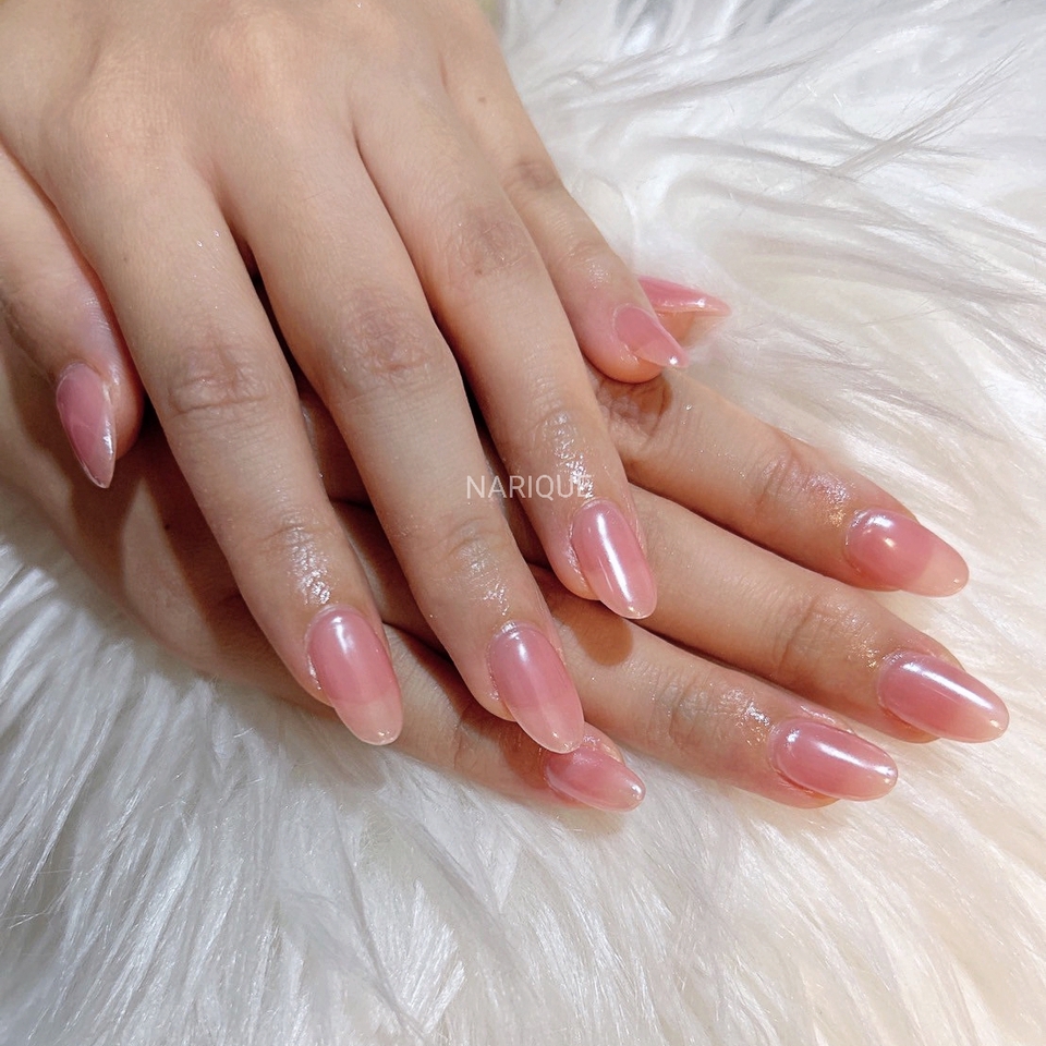 บริการทำเล็บที่บ้านสีชมพูหวาน ทำเล็บเจลสวย