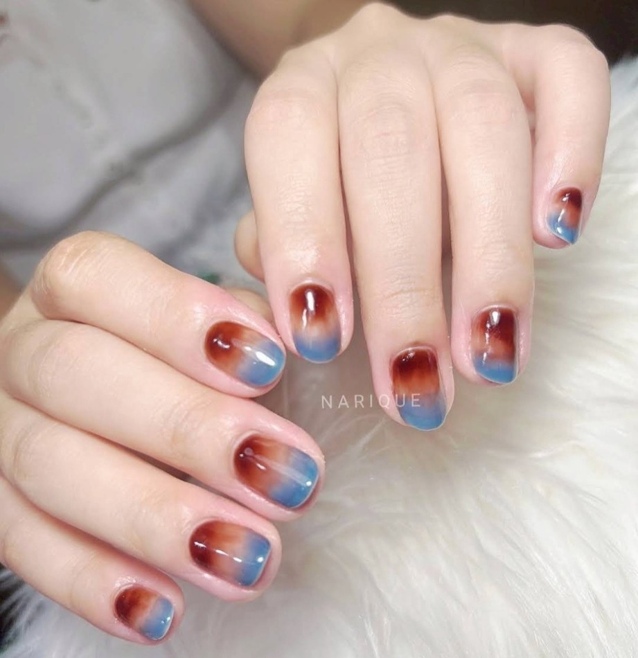 บริการทำเล็บที่บ้านโทนน้ำตาลฟ้าสวย