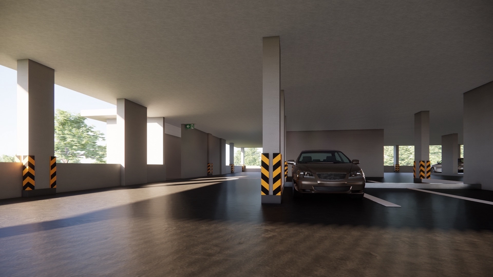 รับทำโมเดล3D ที่จอดรถ  แบบ3มิติ  3D model