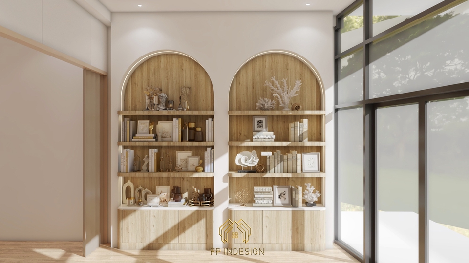 ชุดตู้โชว์เอนกประสงค์ Style Modern Minimal