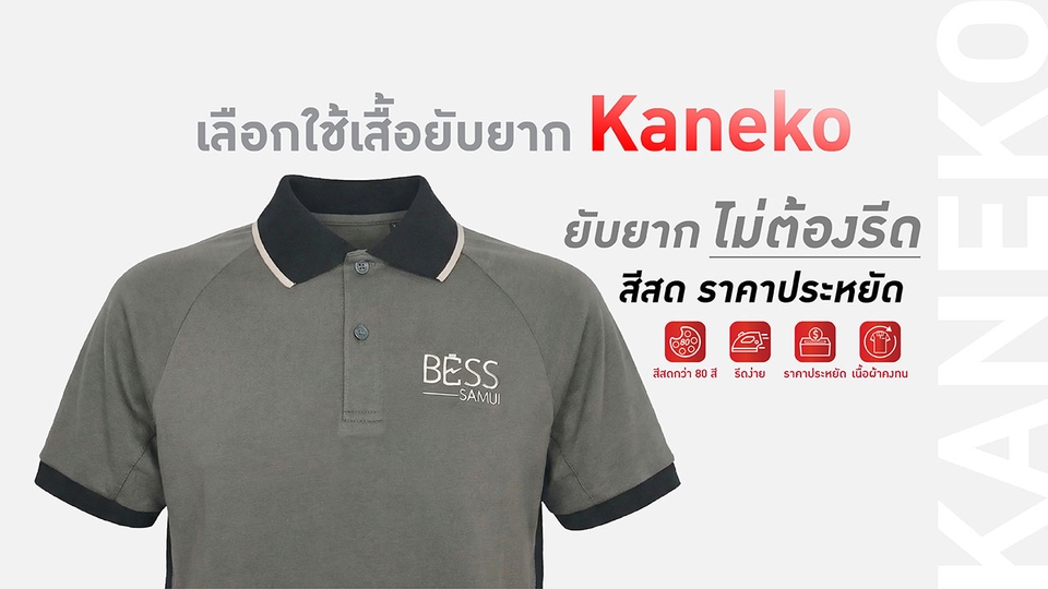 เสื้อโปโล ยับยาก ไม่ต้องรีด สีสด
