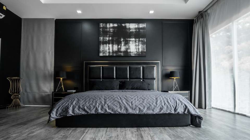 Black bedroom