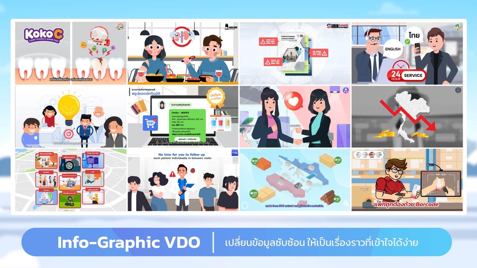 Motion Graphics - รับทำ Motion Graphic - 2D Animation ทุกประเภท ออกแบบเนื้อหาได้ตามที่คุณต้องการ! - 2