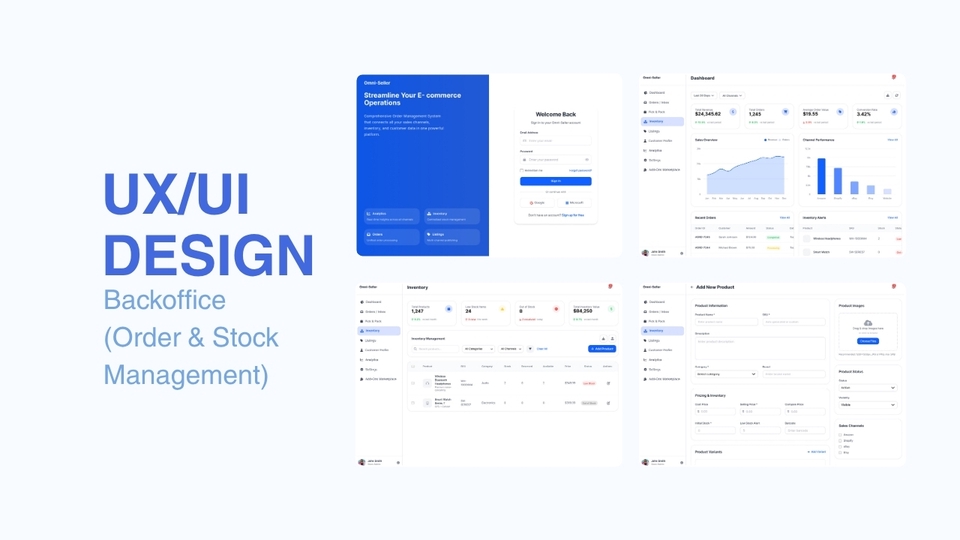 รับออกแบบUI UXเว็บแอปพลิเคชั่น จัดการออเดอร์และสต็อก