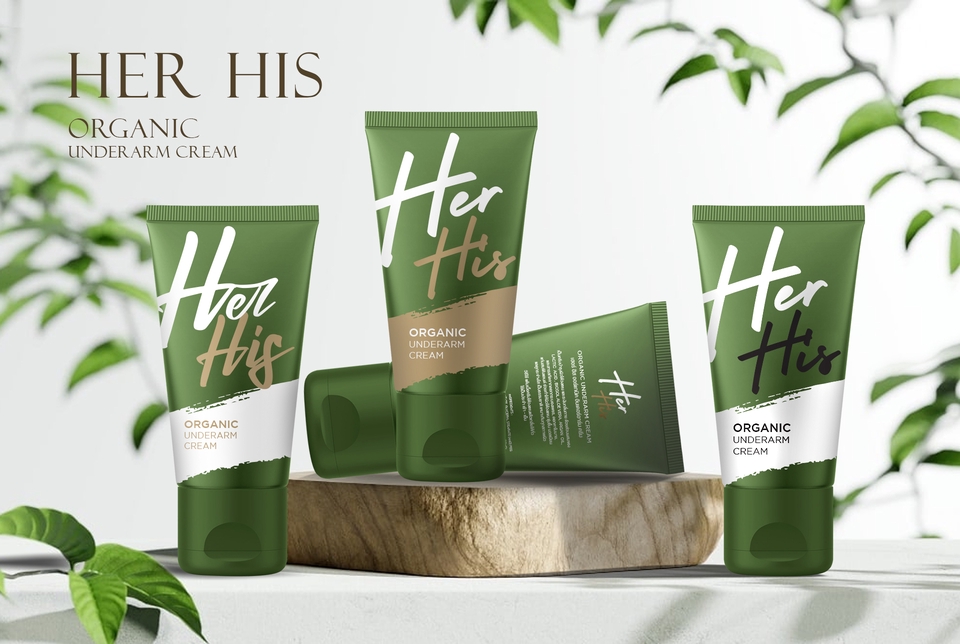 ออกแบบแบนเนอร์สินค้า Her His ครีมทาใต้วงแขน