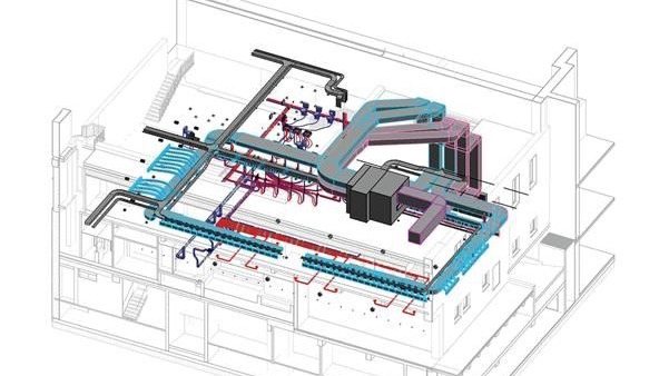 รับงานเขียนแบบ BIM ระบบ MEP (Mechanical, Electrical, Plumbing)