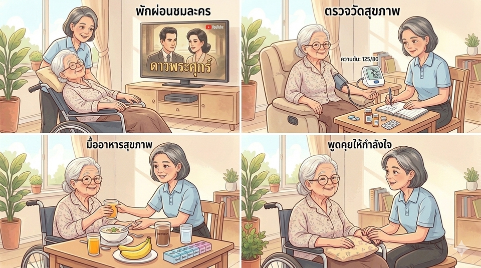 เขียนบทความ - รับเขียนบทความดูแลผู้สูงอายุ / ผู้สูงอายุติดบ้าน Caregiver ประสบการณ์จริง 5 ปี - 4