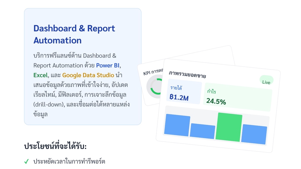 บริการวิเคราะห์ข้อมูลด้วย Power BI สร้าง Dashboard แบบอัตโนมัติ