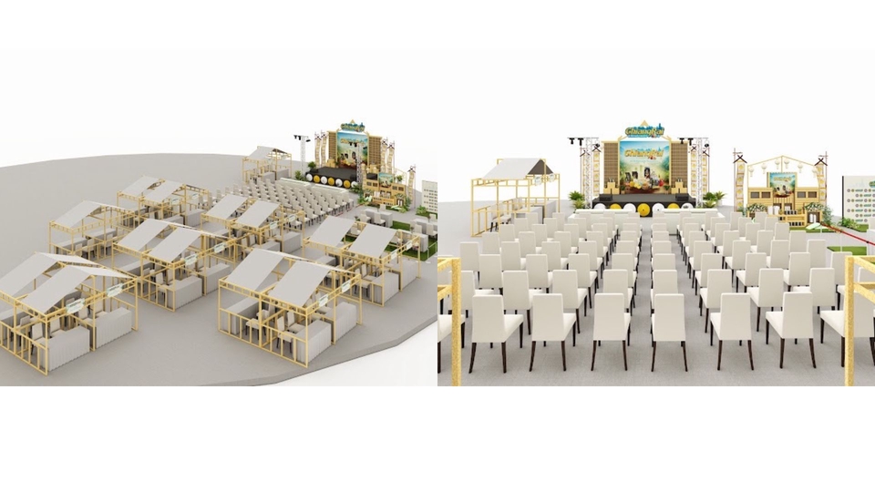 ทำโมเดล 3D - รับออกเเบบ 3D render perspective Even/Booth/Exhibition/Display/Stage - 11