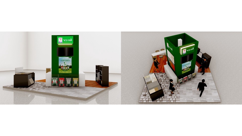 ทำโมเดล 3D - รับออกเเบบ 3D render perspective Even/Booth/Exhibition/Display/Stage - 8