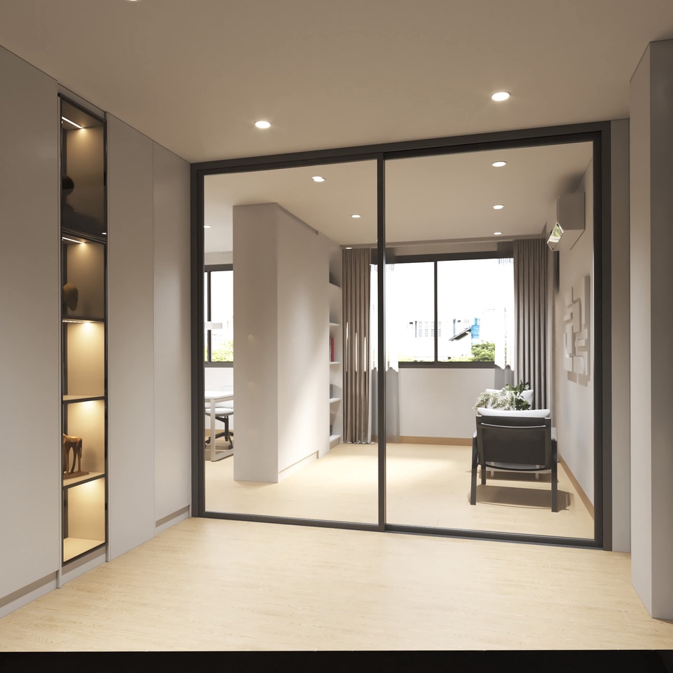 ออกแบบตกแต่งภายในและภายนอก - ออกแบบและรีโนเวท สำนักงานรามคำแหง ซอย 104 - 12