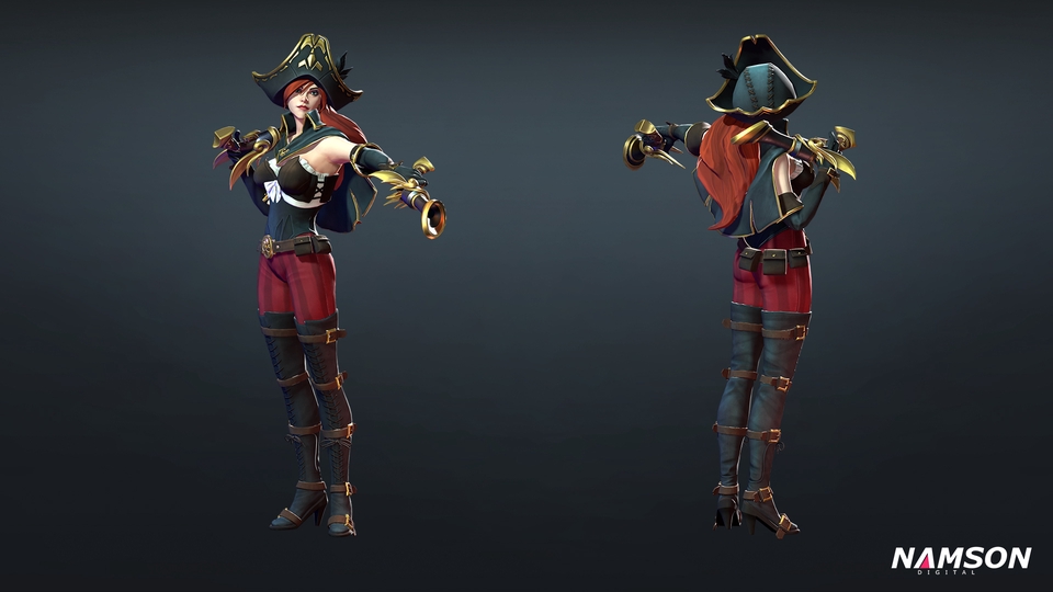 รับปั้นโมเดล3D ตัวละครหญิง โมเดลเกมส์ 3D packshot