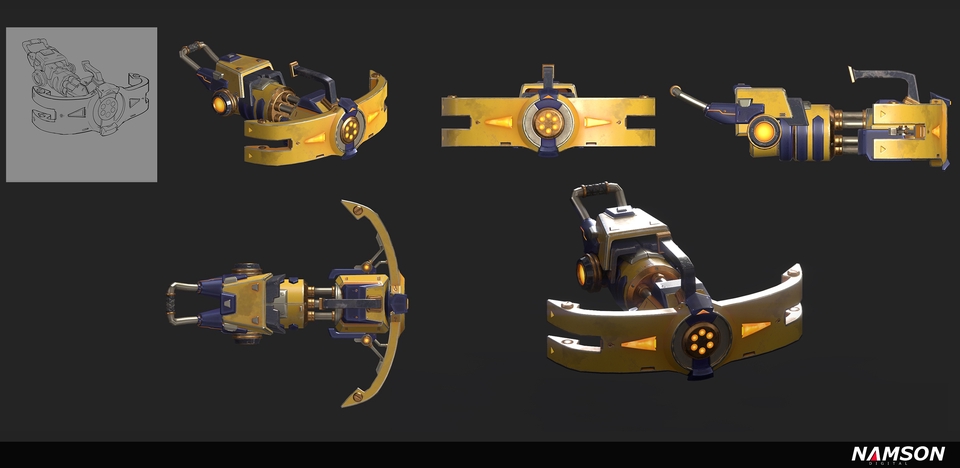 รับปั้นโมเดล3D อาวุธโบราณ โมเดลเกมส์ 3D packshot