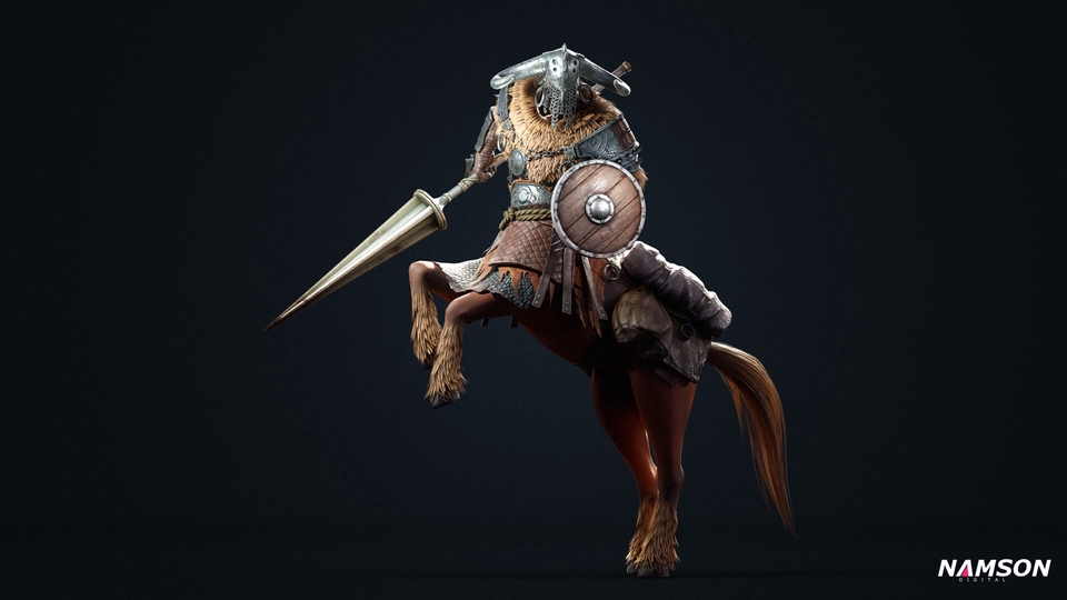 รับปั้นโมเดล3D ม้าศึกนักรบ โมเดลสามมิติ