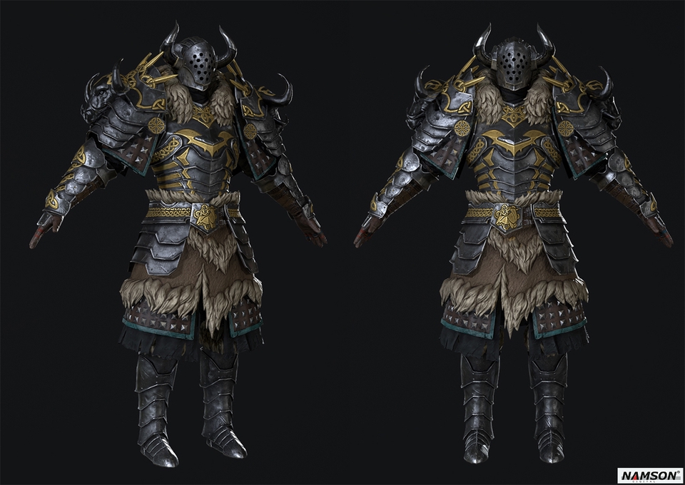 รับปั้นโมเดล3D ชุดเกราะนักรบไวกิ้ง แบบจำลอง3มิติ