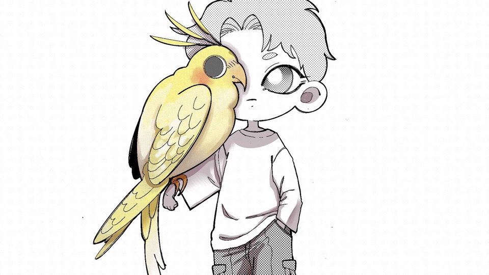 รับวาดการ์ตูนน่ารัก สไตล์จิบิ ภาพประกอบนกค็อกคาเทล