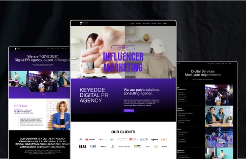 เว็บไซต์ company profile แบบทันสมัย เน้นดึง CI แบรนด์มาใช้งานให้โดดเด่น