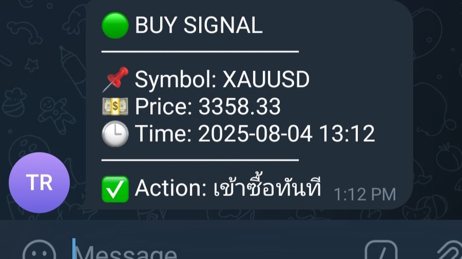 สร้างสัญญาณเตือนในแบบที่คุณต้องการจาก tradingview ไปยัง แชทกลุ่ม telegram ที่คุณต้องการ