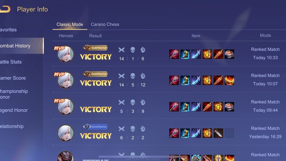 สามารถชนะเกมได้ไวเพื่อความเร็วในการไต่แรงค์
ในรูปเป็นแรงค์ระดับสูง