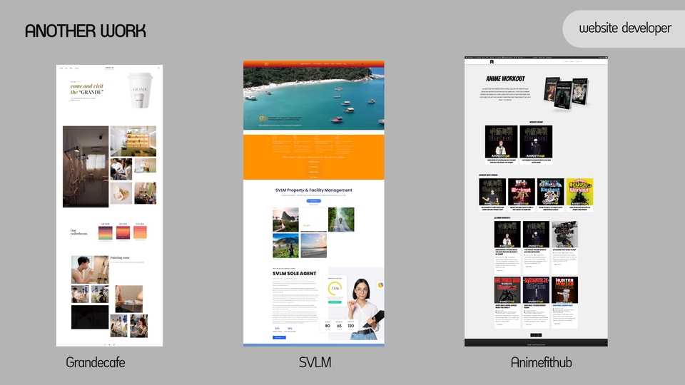 เว็บพอร์ตโฟลิโอ/โปรไฟล์ แสดงผลงาน จุดเด่น และช่องทางติดต่อ