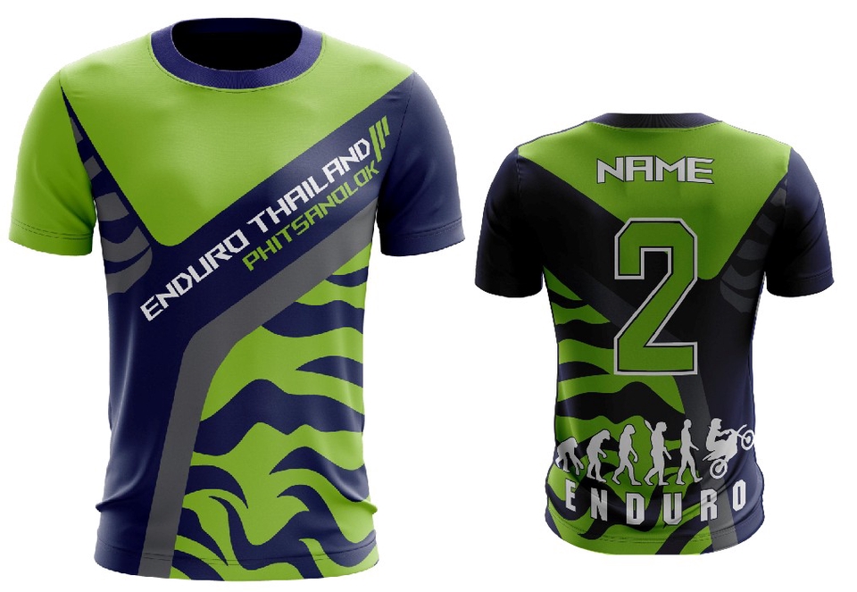 รับสกรีนเสื้อกีฬาจักรยานยนต์ ออกแบบสวย คมชัด