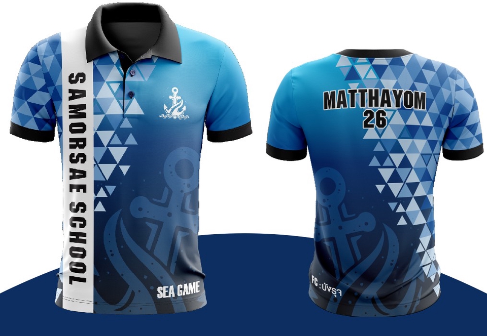 รับสกรีนเสื้อโปโลทีมกีฬาโรงเรียนสมอร์เซ
