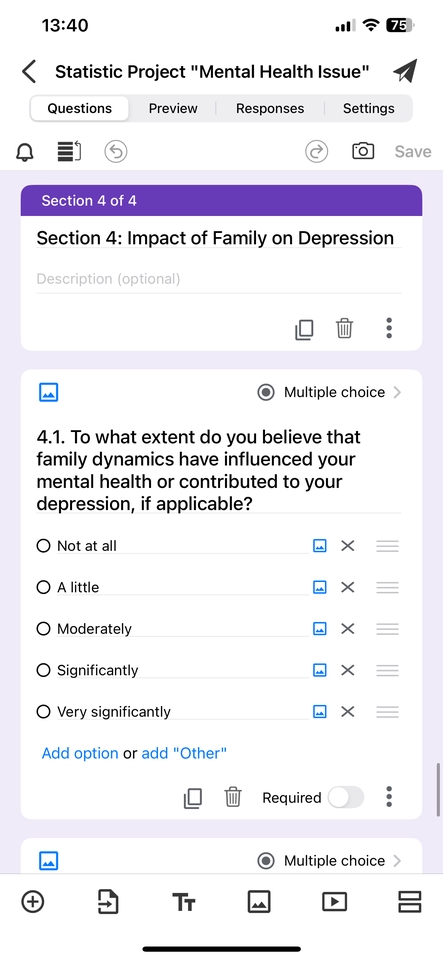 รับทำแบบสอบถามออนไลน์เกี่ยวกับสุขภาพจิตและครอบครัว