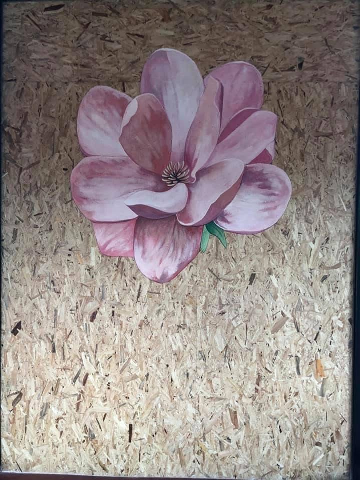 รับเพ้นท์ผนังดอกไม้ เพ้นท์ผนัง 3 มิติ ภาพวาดฝาผนัง