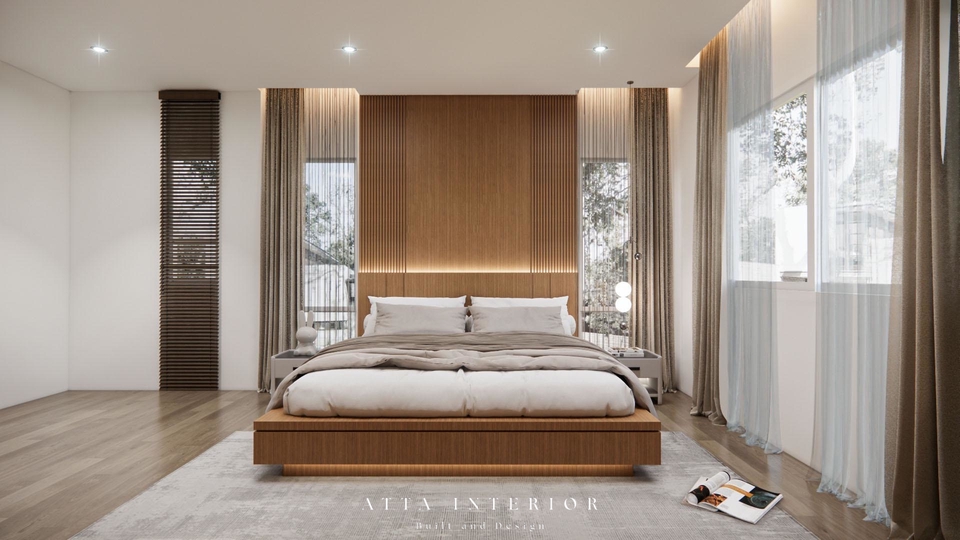 รับออกแบบตกแต่งภายในห้องนอนหรูหรา