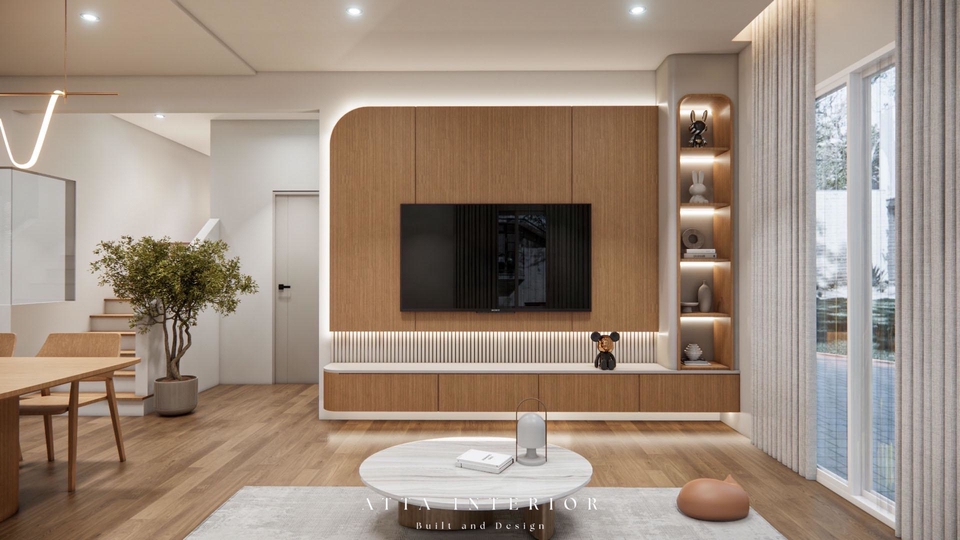 รับออกแบบตกแต่งภายในบ้านสวยสไตล์โมเดิร์น  ห้องรับแขก