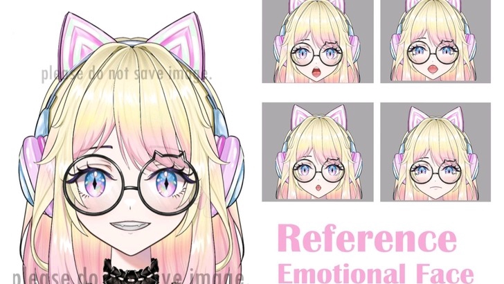 ออกแบบตัวละครอนิเมะ ตัวอย่างการแสดงอารมณ์ คาแรคเตอร์น่ารัก วาดภาพประกอบ