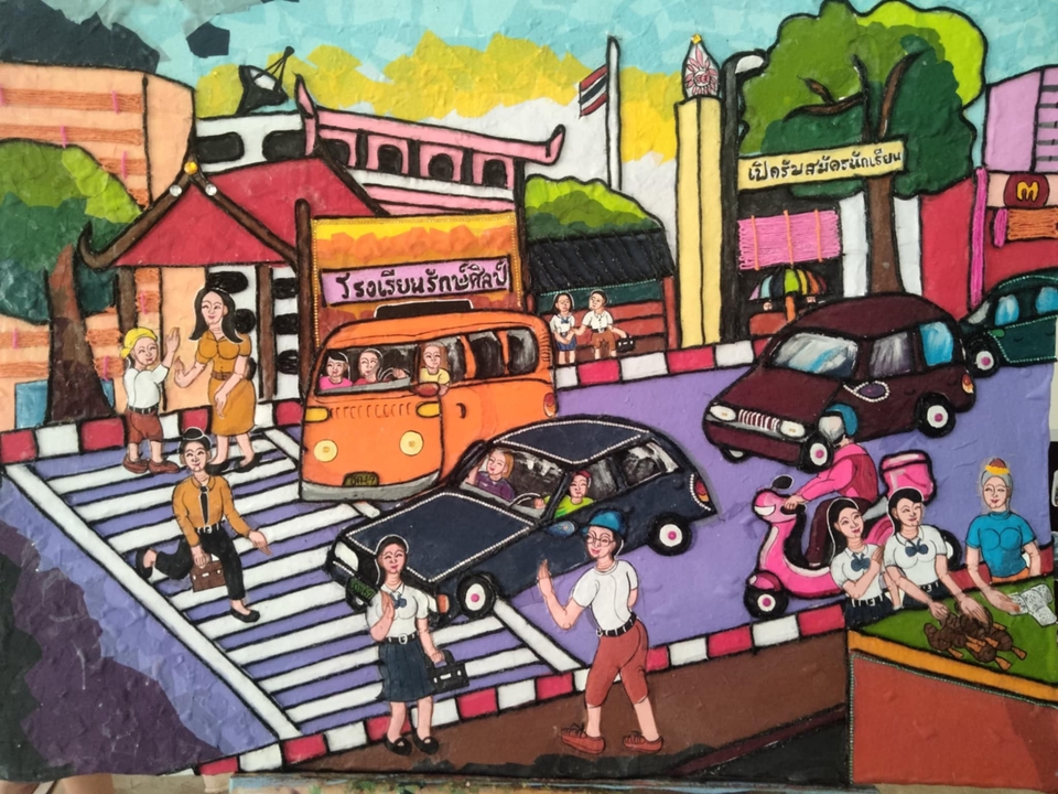 รับวาดภาพเหมือน ภาพวาดสีสันสดใส ลายเส้นน่ารัก