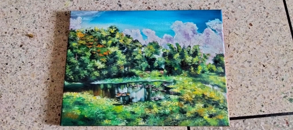 รับวาดภาพเหมือน ภาพวาดธรรมชาติสีน้ำมันสวยงาม