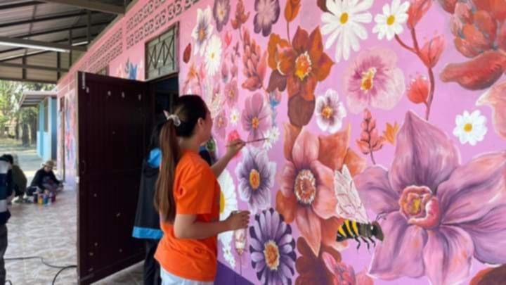 รับวาดภาพเหมือน สีน้ำมัน ภาพวาดดอกไม้สวยงาม