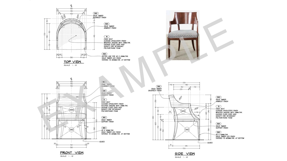 แบบตกแตงภายใน Interior แบบเฟอร์นิเจอร์ลอยตัว แบบเพื่อผลิต แบบนำเสนอ เก้าอี้ chair dining chair