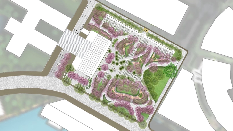 จัดทำ Layout ลงสีแปลน ใส่ต้นไม้ จัดทำ Presentation 