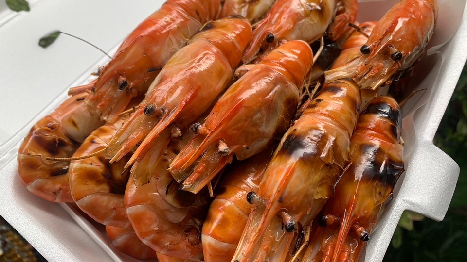 กุ้งเผาขนาด 16-20 ตัวโล