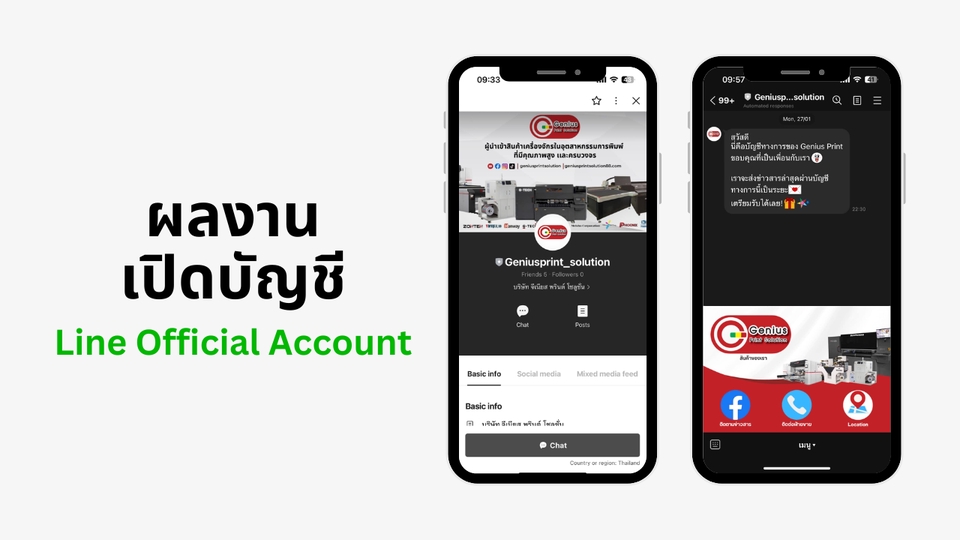 Line OA + Rich Menu พร้อมติดตั้ง