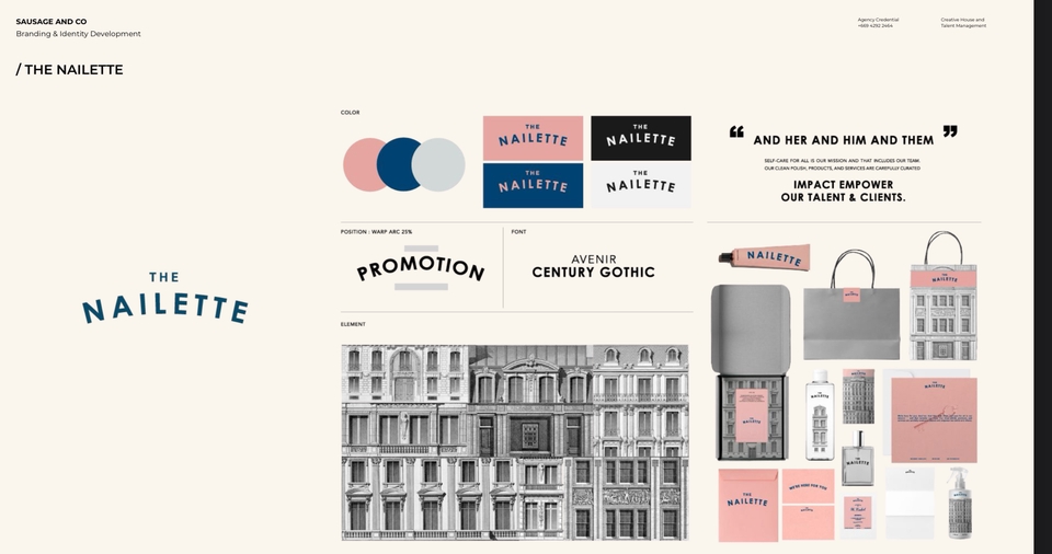 ออกแบบโลโก้และแบรนด์The Nailette