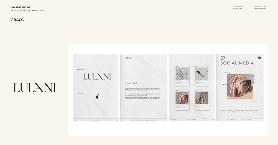 รับสร้างแบรนด์สินค้า LULANI บริการออกแบบโลโก้และสื่อโซเชียล